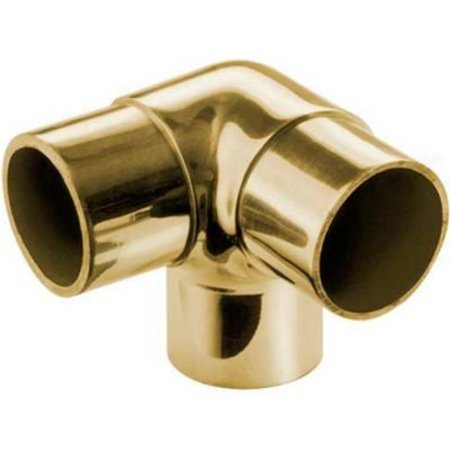 LAVI INDUSTRIES Lavi Industries, Flush Elbow Fitting, Side Outlet, for 2" Tubing, Polished Brass 00-733/2